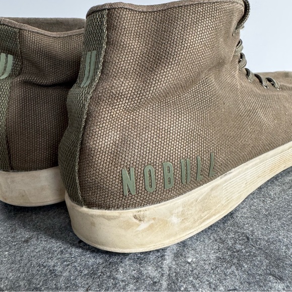 Nobull Trainers Sneakers Tennis’s Shoes 10.5 Green Tan Canvas main image 5